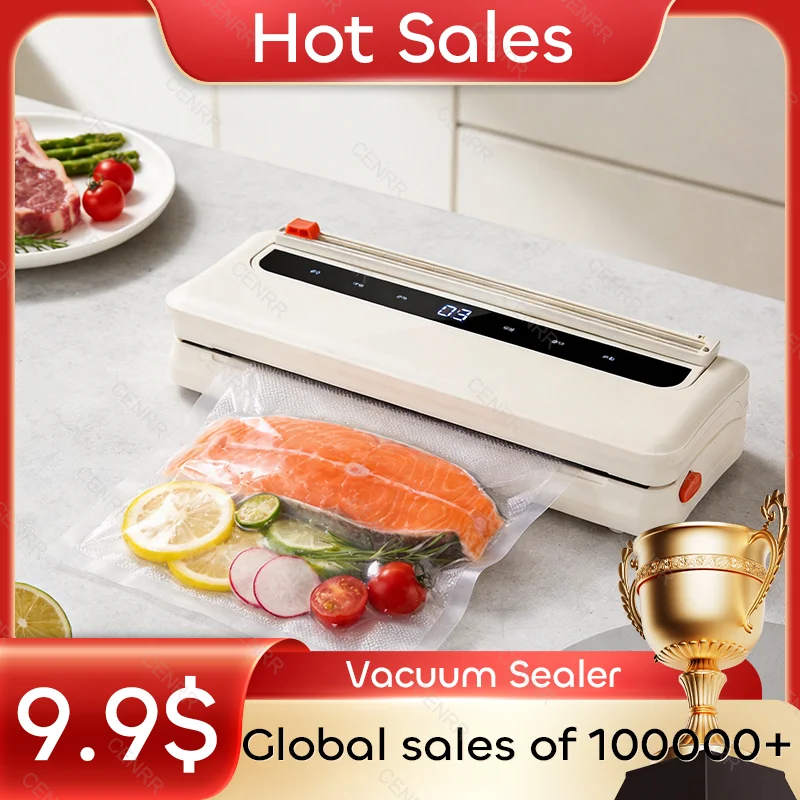 Electric Vacuum Sealer Built-in Cutter Kitchen Food Storage Seal Touch Button Wet Food Sealing Strips Vacuum Packaging Machine
Electric Vacuum Sealer Built-in Cutter Kitchen Food Storage Seal Touch Button Wet Food Sealing Strips Vacuum Packaging Machine