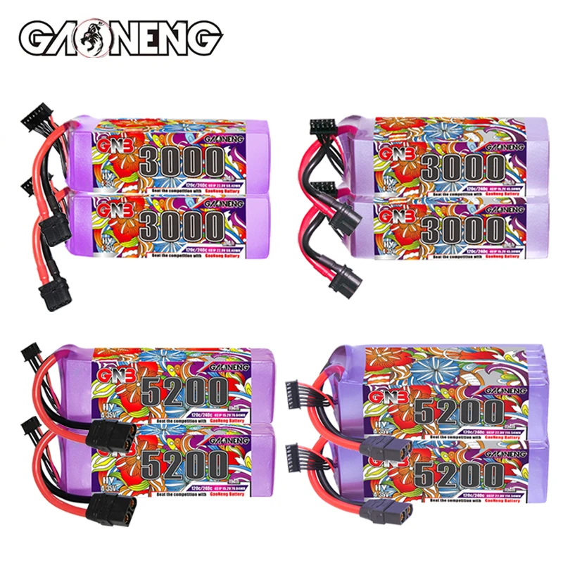 1/2Pcs GNB Lipo Battery 4S 6S 3000mAh 5200mAh 120C for FPV Drone Quadcopter Airplane Car Boat 15.2V 22.8V Rechargeable Battery
1/2Pcs GNB Lipo Battery 4S 6S 3000mAh 5200mAh 120C for FPV Drone Quadcopter Airplane Car Boat 15.2V 22.8V Rechargeable Battery