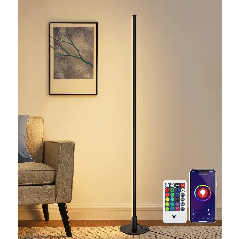 LED Corner Floor Lamp with Smart App & Remote Control, Dimmable Light Compatible
LED Corner Floor Lamp with Smart App & Remote Control, Dimmable Light Compatible