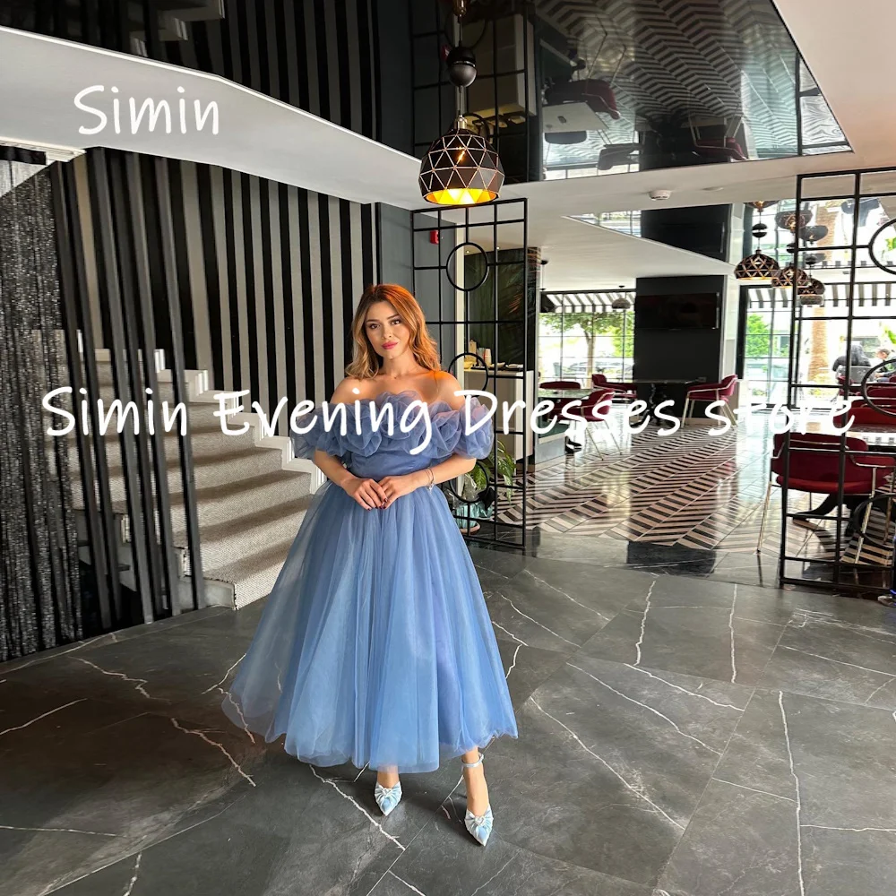 Simin Tulle Off-the-shoulder A-line Populer Ruffle Formal Prom Gown Tea-length Evening Elegant Party dresses for women 2023
Simin Tulle Off-the-shoulder A-line Populer Ruffle Formal Prom Gown Tea-length Evening Elegant Party dresses for women 2023