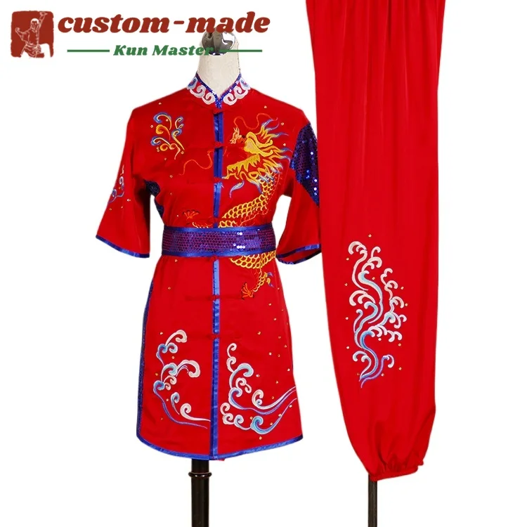 Custom Martial Arts Uniform Kung Fu Suit with Dragon Embroidery Southern Fist Long Fist Reinforced for KungFu Forms Competition
Custom Martial Arts Uniform Kung Fu Suit with Dragon Embroidery Southern Fist Long Fist Reinforced for KungFu Forms Competition