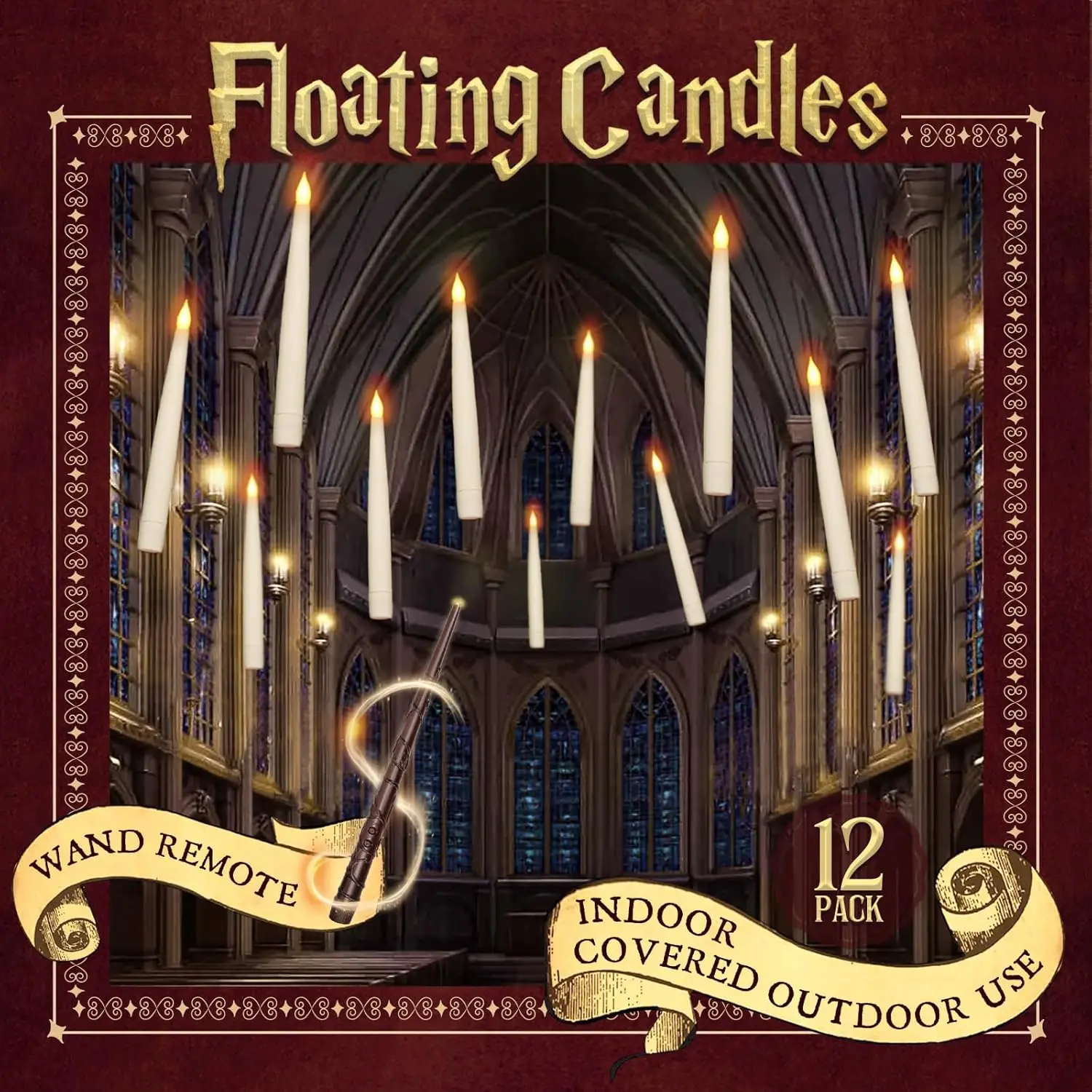 Halloween Decorations - Floating Candles with Wand - 12 Pcs Magic Flickering Warm Light Flameless Floating LED Candle Christmas
Halloween Decorations - Floating Candles with Wand - 12 Pcs Magic Flickering Warm Light Flameless Floating LED Candle Christmas