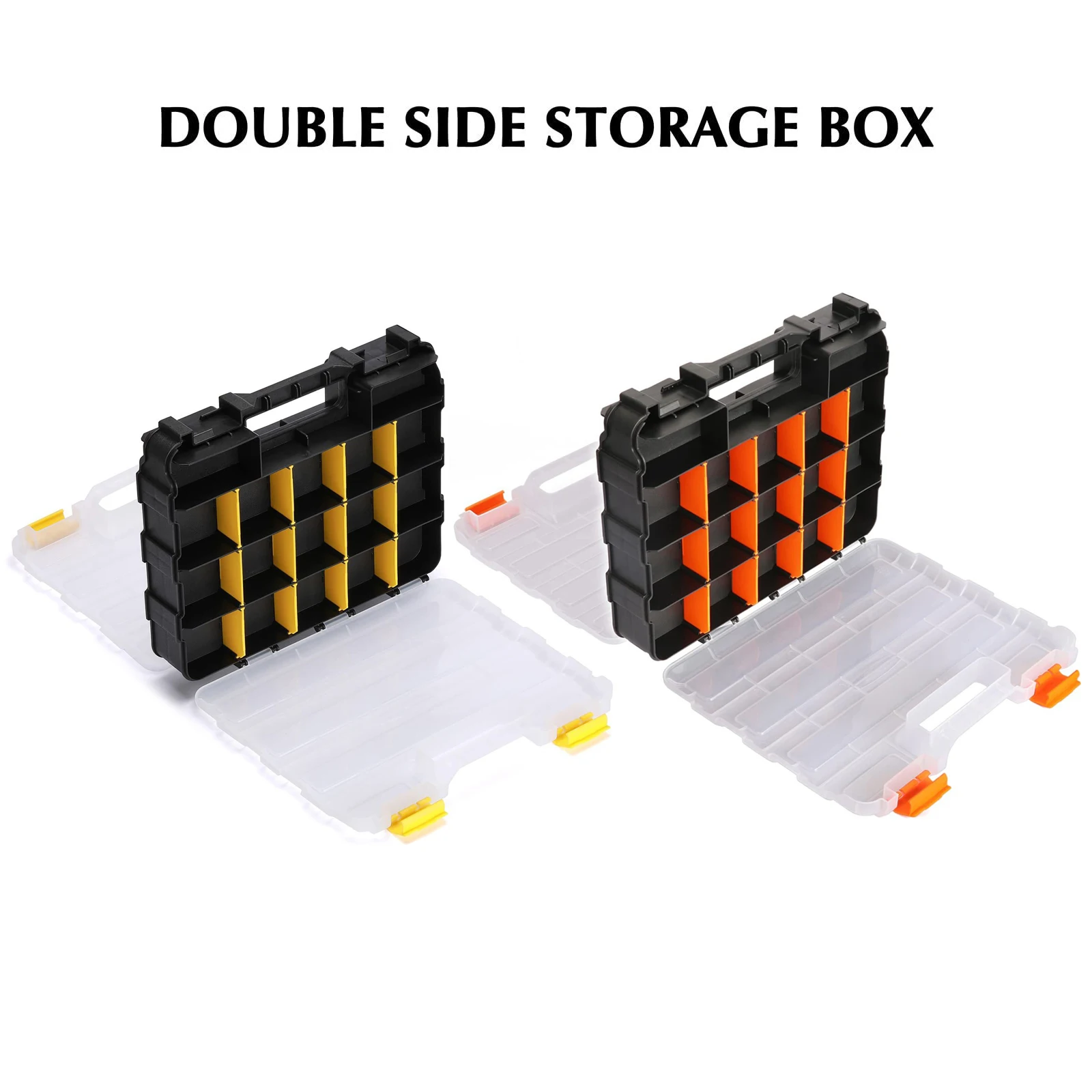 2 Side Tools Box Organizer Plastic Small Parts Storage Case Portable Tool Box Toolbox Container for Screws Nuts Nails Bolts
2 Side Tools Box Organizer Plastic Small Parts Storage Case Portable Tool Box Toolbox Container for Screws Nuts Nails Bolts