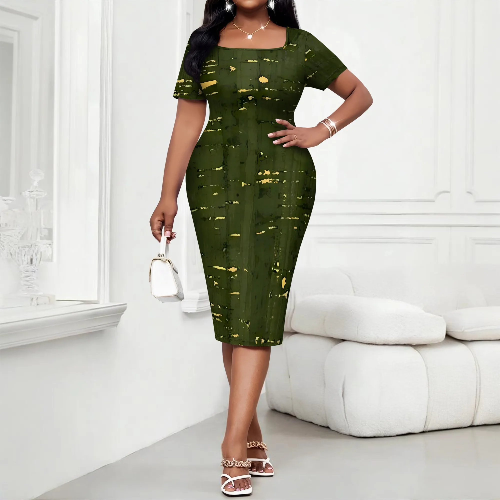 Nupusa Abstract Print Dress for Women Plus Size Summer Casual Square Neck Short Sleeve Midi Dress
Nupusa Abstract Print Dress for Women Plus Size Summer Casual Square Neck Short Sleeve Midi Dress