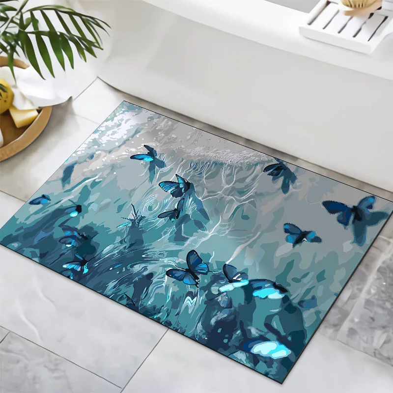 3d Visual Butterfly And Sea Bathroom Water Absorbing Anti-Slip Floor Mats Household Entrance Hall And Wear Mats Door Mat
3d Visual Butterfly And Sea Bathroom Water Absorbing Anti-Slip Floor Mats Household Entrance Hall And Wear Mats Door Mat