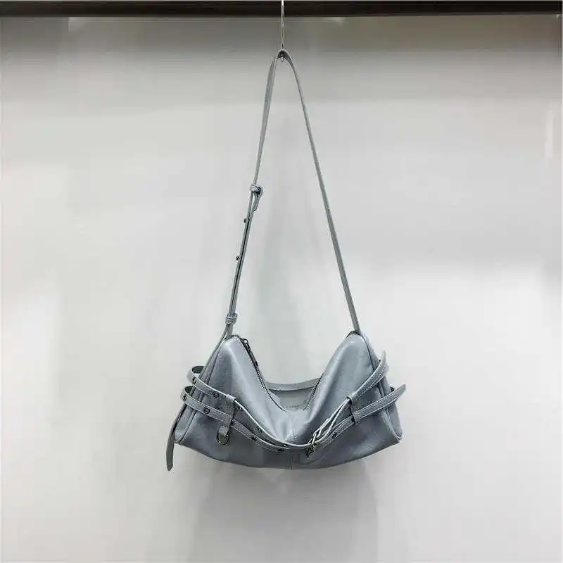 Unique Belt Design Shoulder Bags for Women Fashion Soft Leather Solid Color Handbags Cool Girl Crossbody Bag
Unique Belt Design Shoulder Bags for Women Fashion Soft Leather Solid Color Handbags Cool Girl Crossbody Bag