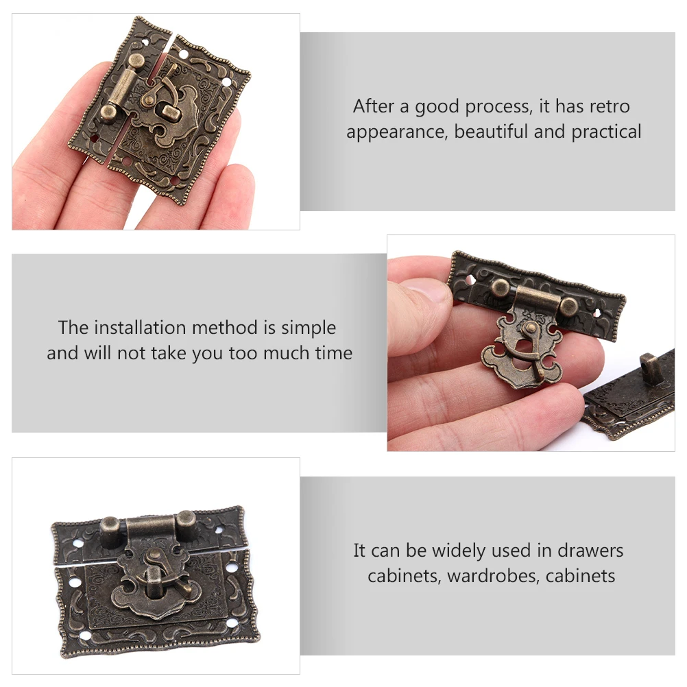 5 Sets Wine Box Buckle Accessories for Jewelry Boxes Hardware Wooden Decoration Chest Latch Cabinet Retro Buckles Alloy
5 Sets Wine Box Buckle Accessories for Jewelry Boxes Hardware Wooden Decoration Chest Latch Cabinet Retro Buckles Alloy