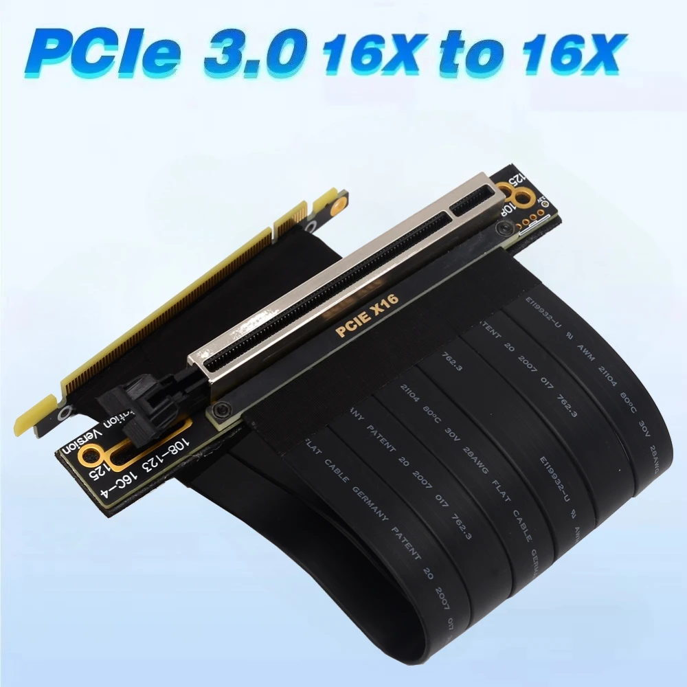 90 Degree PCI-E 3.0 X16 Extension Cable Double Angled GPU Upright Riser Extender 16X for Graphics Vertical Graphics Card GTX RTX
90 Degree PCI-E 3.0 X16 Extension Cable Double Angled GPU Upright Riser Extender 16X for Graphics Vertical Graphics Card GTX RTX