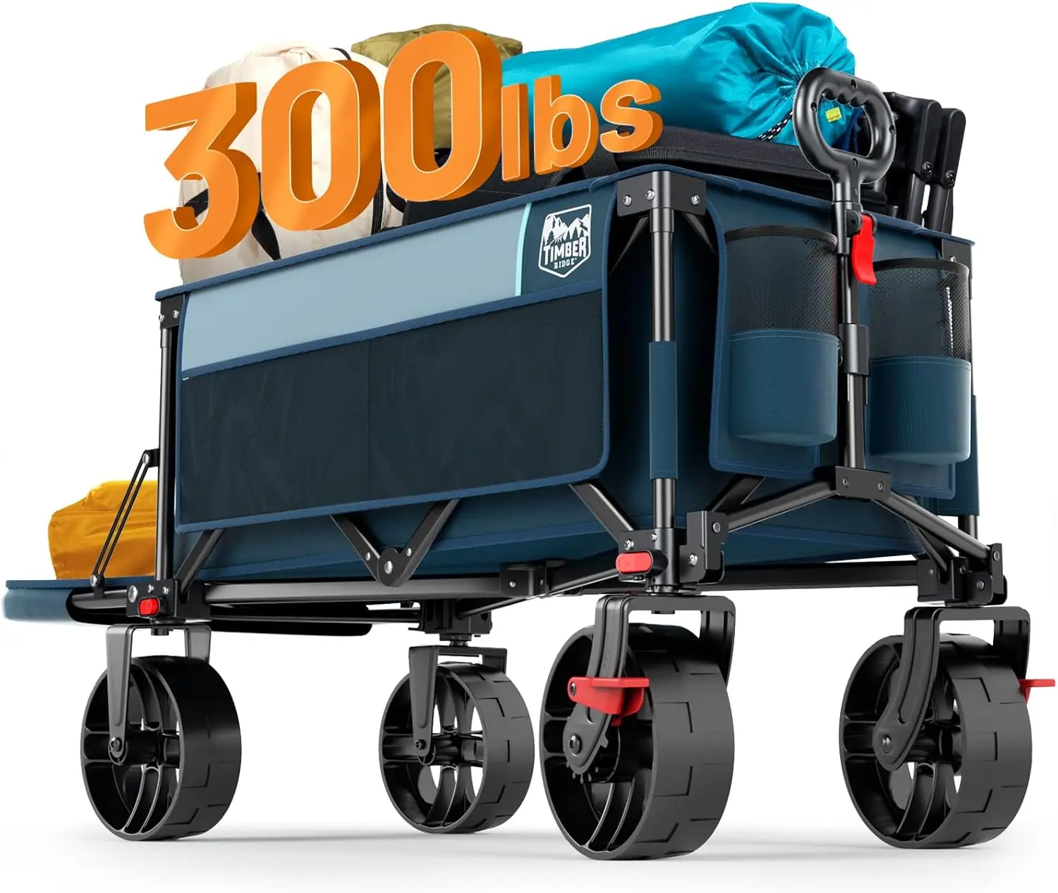 TIMBER RIDGE 47" L Collapsible Wagon with Tailgate & Brake 300lbs Heavy Duty Beach Wagon with All-Terrain Big Wheels 250L Foldab
TIMBER RIDGE 47" L Collapsible Wagon with Tailgate & Brake 300lbs Heavy Duty Beach Wagon with All-Terrain Big Wheels 250L Foldab