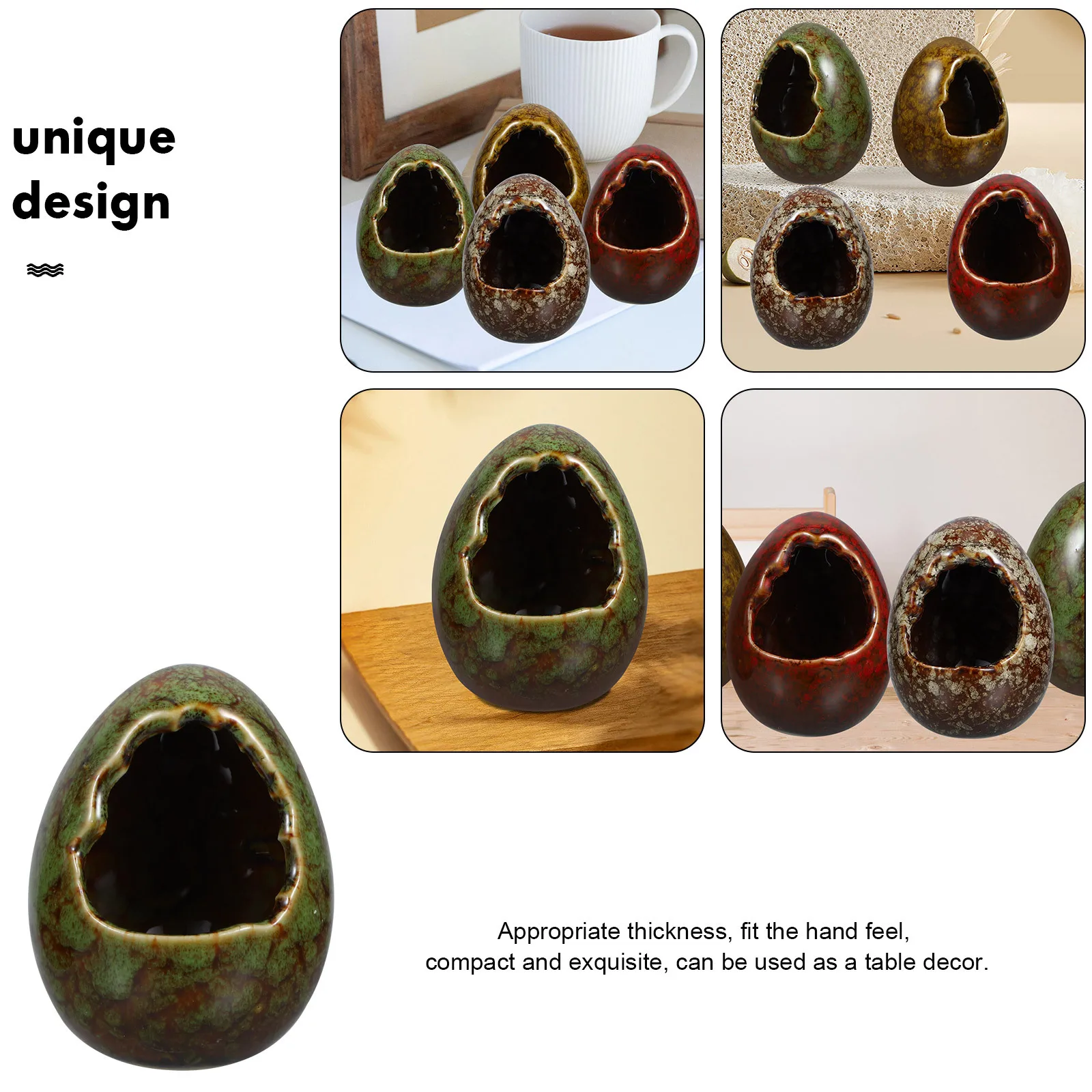 8Pcs Japanese Style Ceramic Dry Ice Cups Egg Shaped Table Decor Desktop Sashimi Sushi Plate Container for Home Hotel 
8Pcs Japanese Style Ceramic Dry Ice Cups Egg Shaped Table Decor Desktop Sashimi Sushi Plate Container for Home Hotel