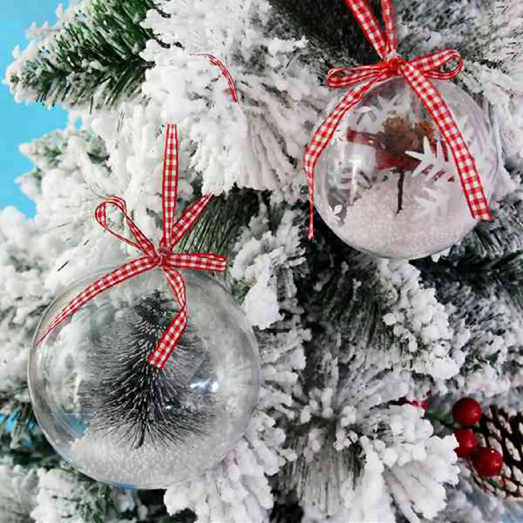 48 Balls DIY 70Mm Christmas Tree Hanging Ball Transparent Ball Transparent Plastic Filled Ball Ornament New
48 Balls DIY 70Mm Christmas Tree Hanging Ball Transparent Ball Transparent Plastic Filled Ball Ornament New