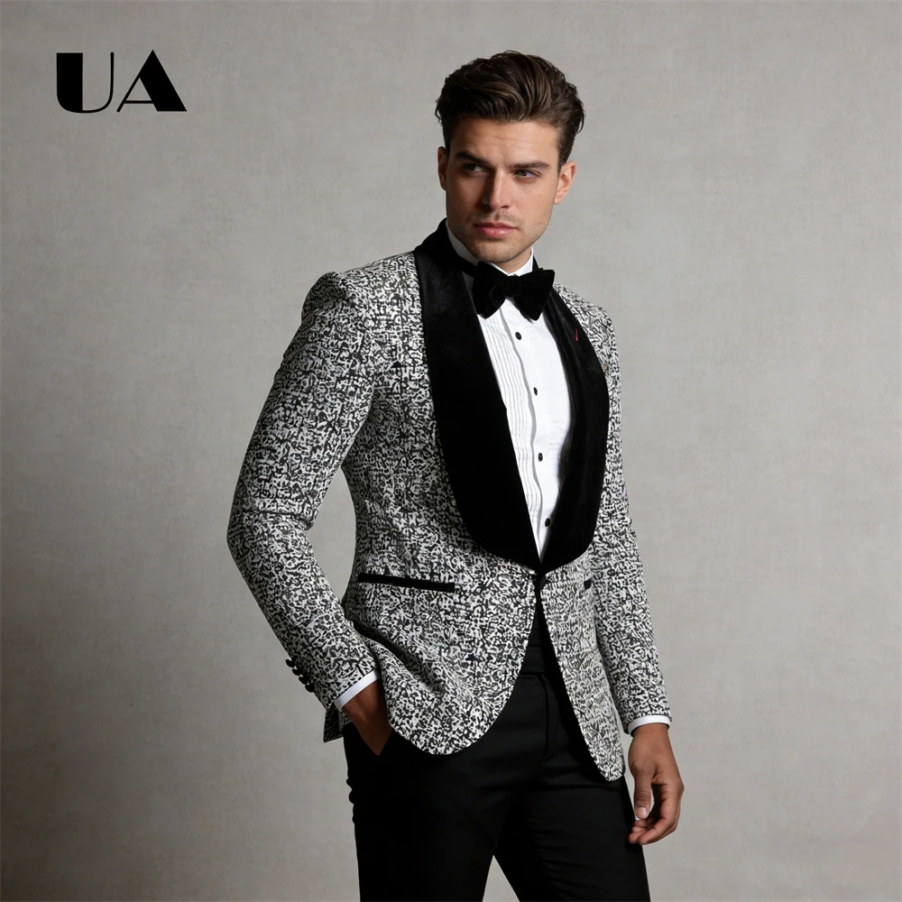 Men's Banquet Two Piece Suit, Single Button Modern Fit Jacket Pants Set, Casual Leisure Tuxedo Blazer and Trousers
Men's Banquet Two Piece Suit, Single Button Modern Fit Jacket Pants Set, Casual Leisure Tuxedo Blazer and Trousers