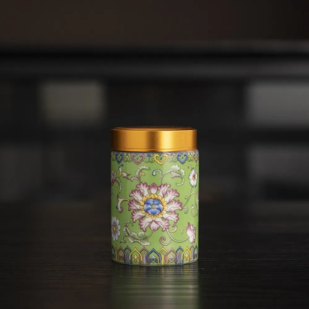 Storage Can Ceramic Empty Tea Tin Can Flower Mini Tea Packaging Box Moisture-proof Exquisite Green Tea Canister Green Black Tea
Storage Can Ceramic Empty Tea Tin Can Flower Mini Tea Packaging Box Moisture-proof Exquisite Green Tea Canister Green Black Tea