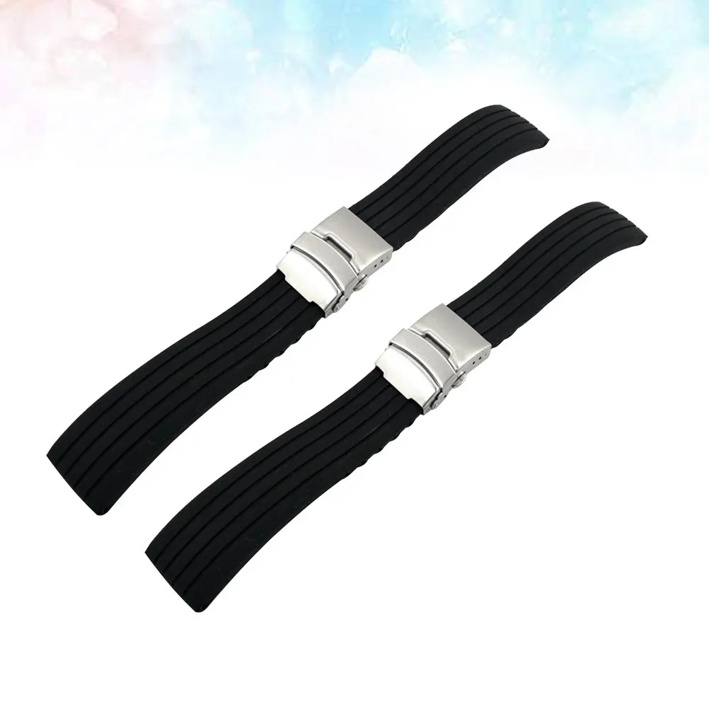 2Pcs Silicone Waterproof Foldable Watch Band Replacement Strap Black 22Mm Breathable Comfortable Wristband Watch Band
2Pcs Silicone Waterproof Foldable Watch Band Replacement Strap Black 22Mm Breathable Comfortable Wristband Watch Band