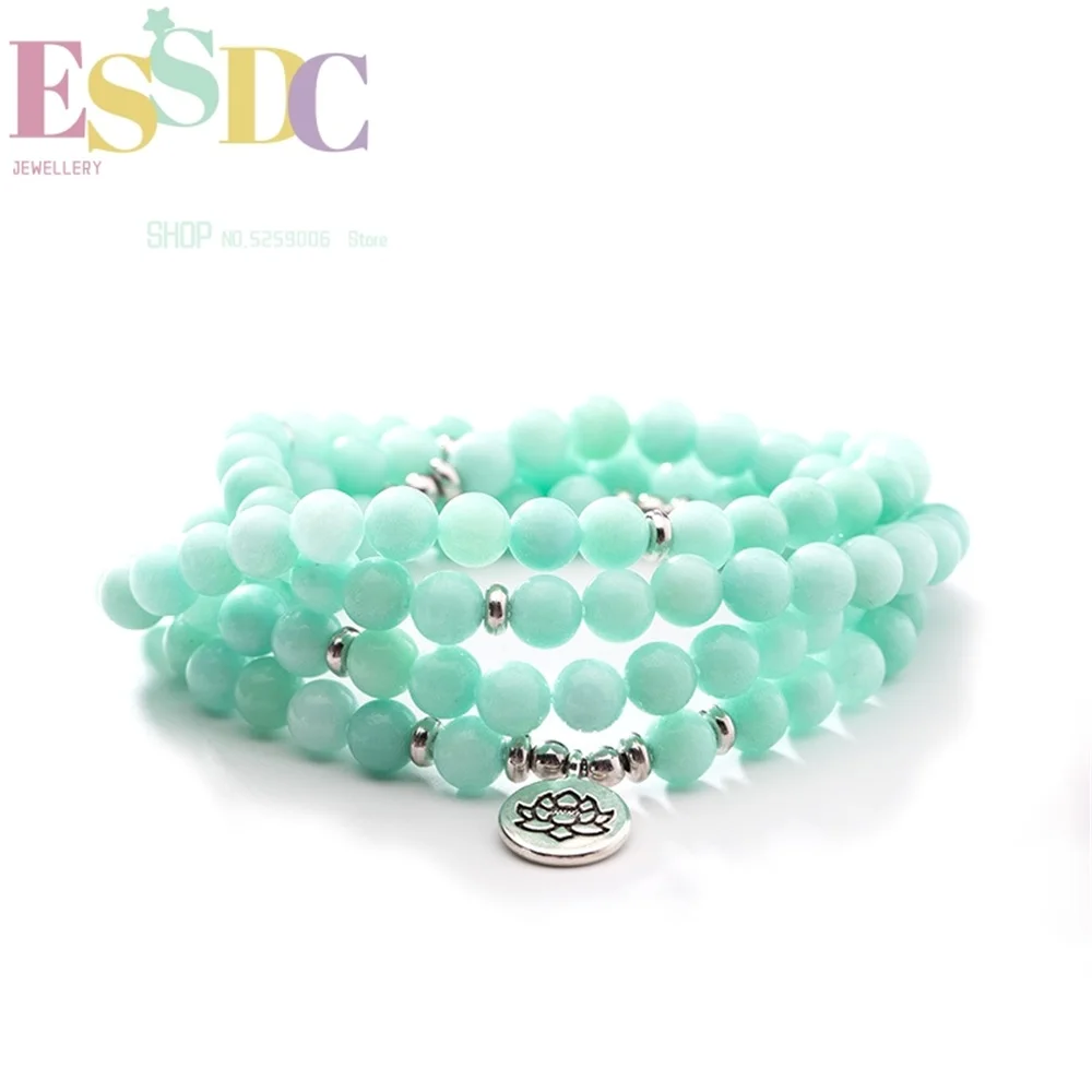 Trendy Women's 8mmNatural Sky Blue Stone 108 Mala Lotus Pendant Chakra Necklace Yoga Prayer Bracelet Wholesale
Trendy Women's 8mmNatural Sky Blue Stone 108 Mala Lotus Pendant Chakra Necklace Yoga Prayer Bracelet Wholesale
