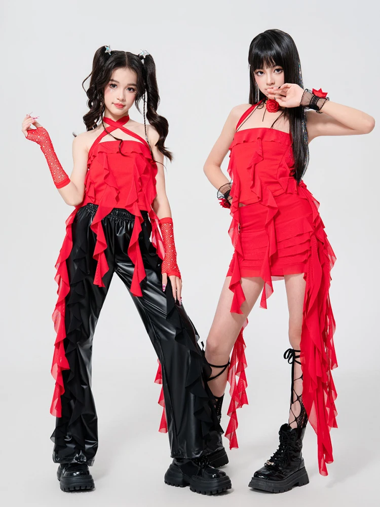 Новинка 202, джазовые современные танцевальные сценические костюмы для девочек, красные топы, свободные брюки, детская одежда в стиле хип-хоп DQS19889
Новинка 202, джазовые современные танцевальные сценические костюмы для девочек, красные топы, свободные брюки, детская одежда в стиле хип-хоп DQS19889