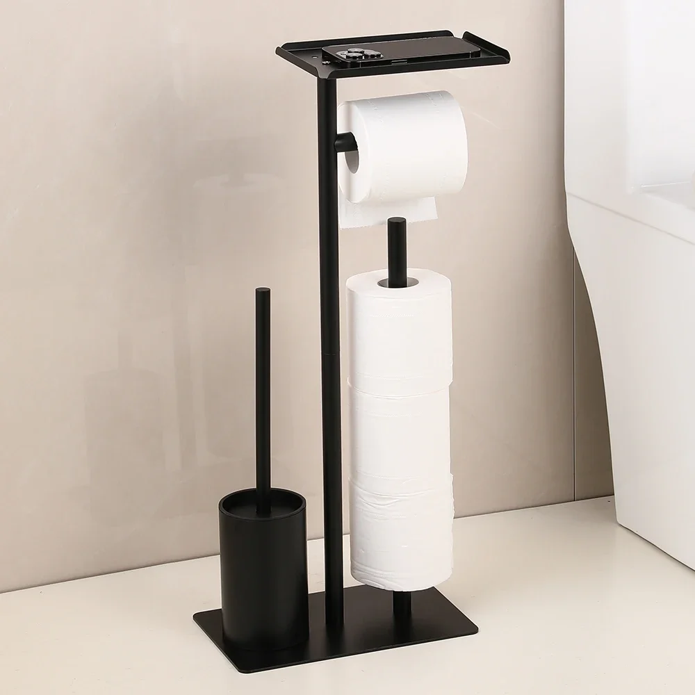 Floor Standing Toilet Paper Holder Stainless Steel Integrated Bathroom Accessories Black Toilet Brush Holder Cleaning Tools
Floor Standing Toilet Paper Holder Stainless Steel Integrated Bathroom Accessories Black Toilet Brush Holder Cleaning Tools