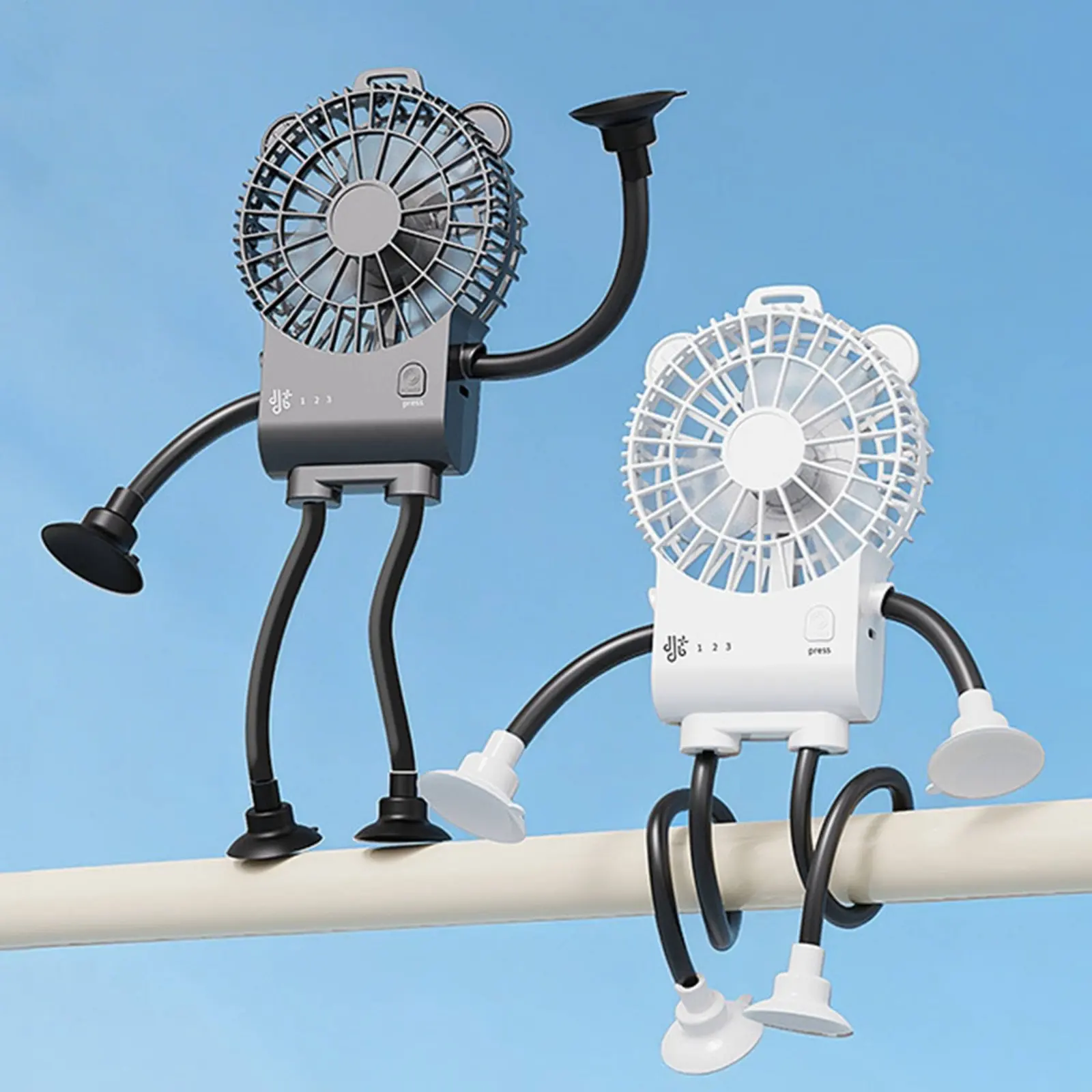 Plug-in Robot Fan Handheld Suction Gripper Fan Individual Appliance 3 Speed Settings Quiet Functioning for Infants, Dorm, Car
Plug-in Robot Fan Handheld Suction Gripper Fan Individual Appliance 3 Speed Settings Quiet Functioning for Infants, Dorm, Car