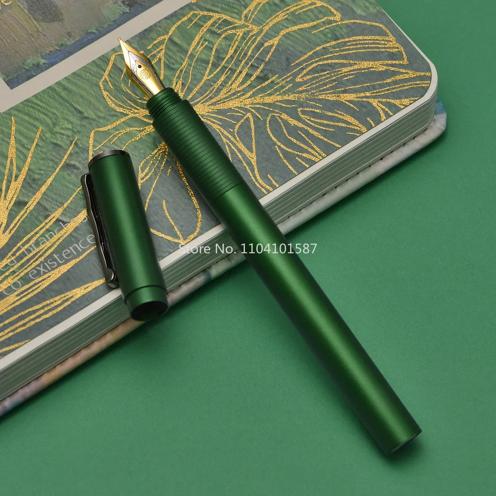 New Hongdian H3 Metal Dark Green Fountain Aluminum Alloy Beautiful Bamboo Clip Iridium EF/F/Bent Nib Writing Ink Pen For Busines
New Hongdian H3 Metal Dark Green Fountain Aluminum Alloy Beautiful Bamboo Clip Iridium EF/F/Bent Nib Writing Ink Pen For Busines