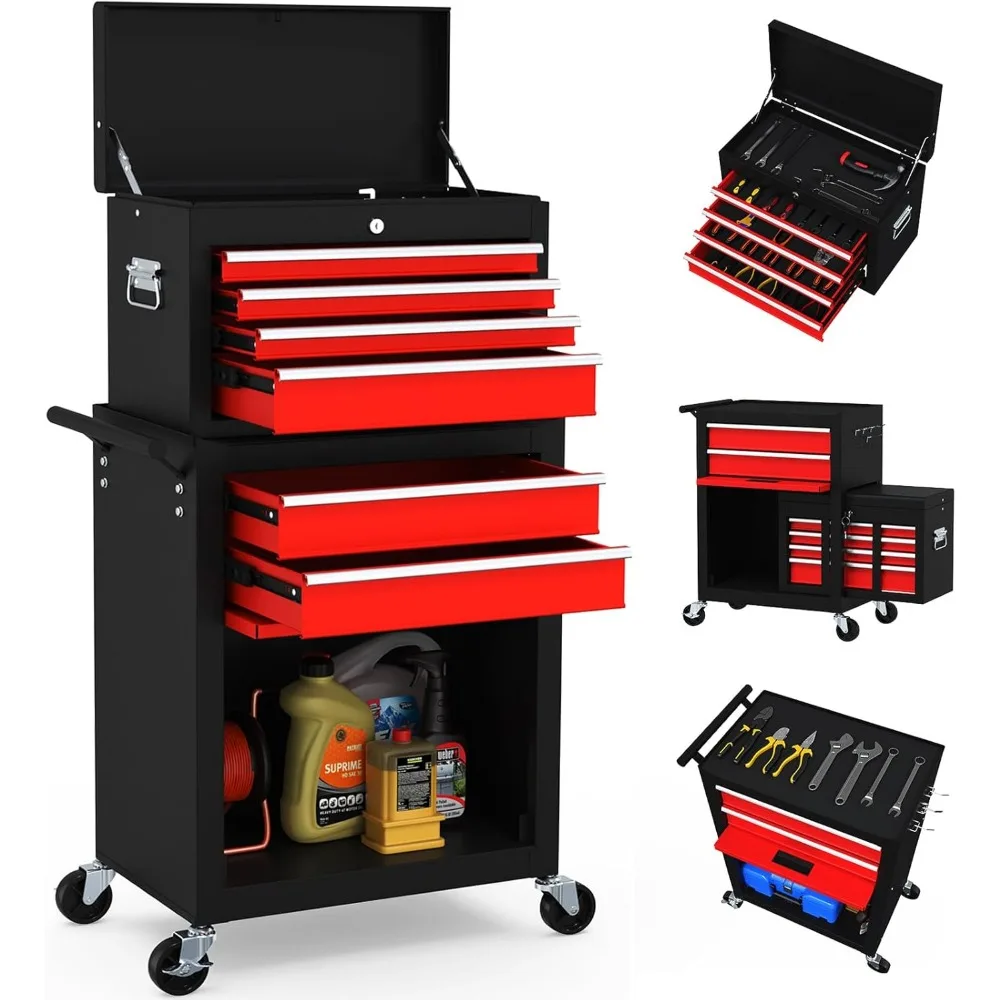 Luck6-Drawer High Capacity Rolling Tool Chest, Removable Toolbox on Wheels Organizers, Lockable Tool Box Tool Storage Cabine wit
Luck6-Drawer High Capacity Rolling Tool Chest, Removable Toolbox on Wheels Organizers, Lockable Tool Box Tool Storage Cabine wit
