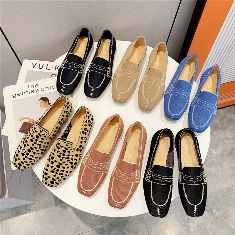 Autumn Weaving Princess Shoes Fashion Square Toe Casual Ballet Flats Shoes Women's Knitted Flat Bottom Soft Sole Walking Shoes
Autumn Weaving Princess Shoes Fashion Square Toe Casual Ballet Flats Shoes Women's Knitted Flat Bottom Soft Sole Walking Shoes