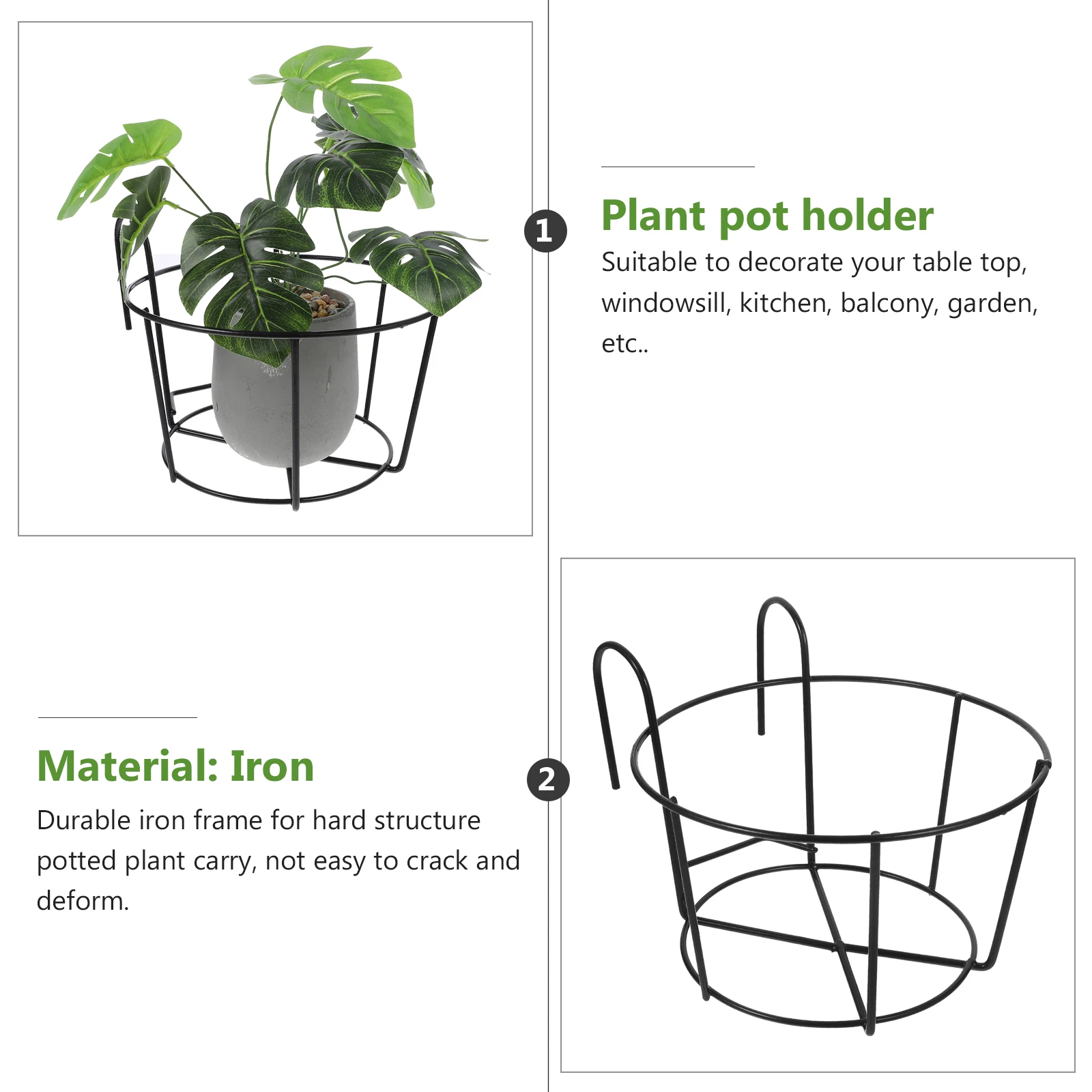 2pcs Balcony Flower Stand Wall Hanging Plant Holder Adjustable Planter Railing Metal Durable Save Space Decor Garden
2pcs Balcony Flower Stand Wall Hanging Plant Holder Adjustable Planter Railing Metal Durable Save Space Decor Garden