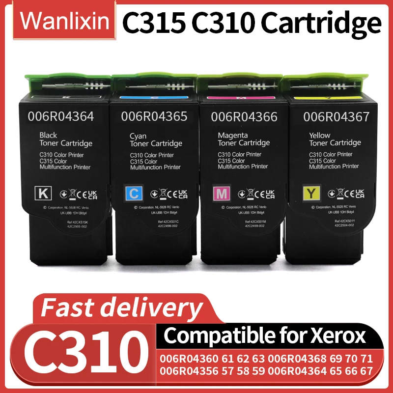 C310 C315 Toner Cartridge Compatible for FUJI Xerox C310V C315V C310DNI Printer 006R04360 006R04364 006R04368 006R04356 Color
C310 C315 Toner Cartridge Compatible for FUJI Xerox C310V C315V C310DNI Printer 006R04360 006R04364 006R04368 006R04356 Color