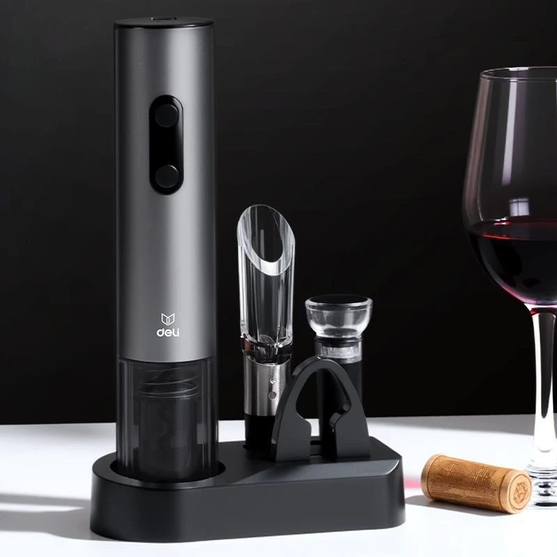 Deli Electric Wine Opener for Home Use Stainless Steel Multifunctional Beer Bottle Opener Set Kitchen Accessorie for Beer
Deli Electric Wine Opener for Home Use Stainless Steel Multifunctional Beer Bottle Opener Set Kitchen Accessorie for Beer
