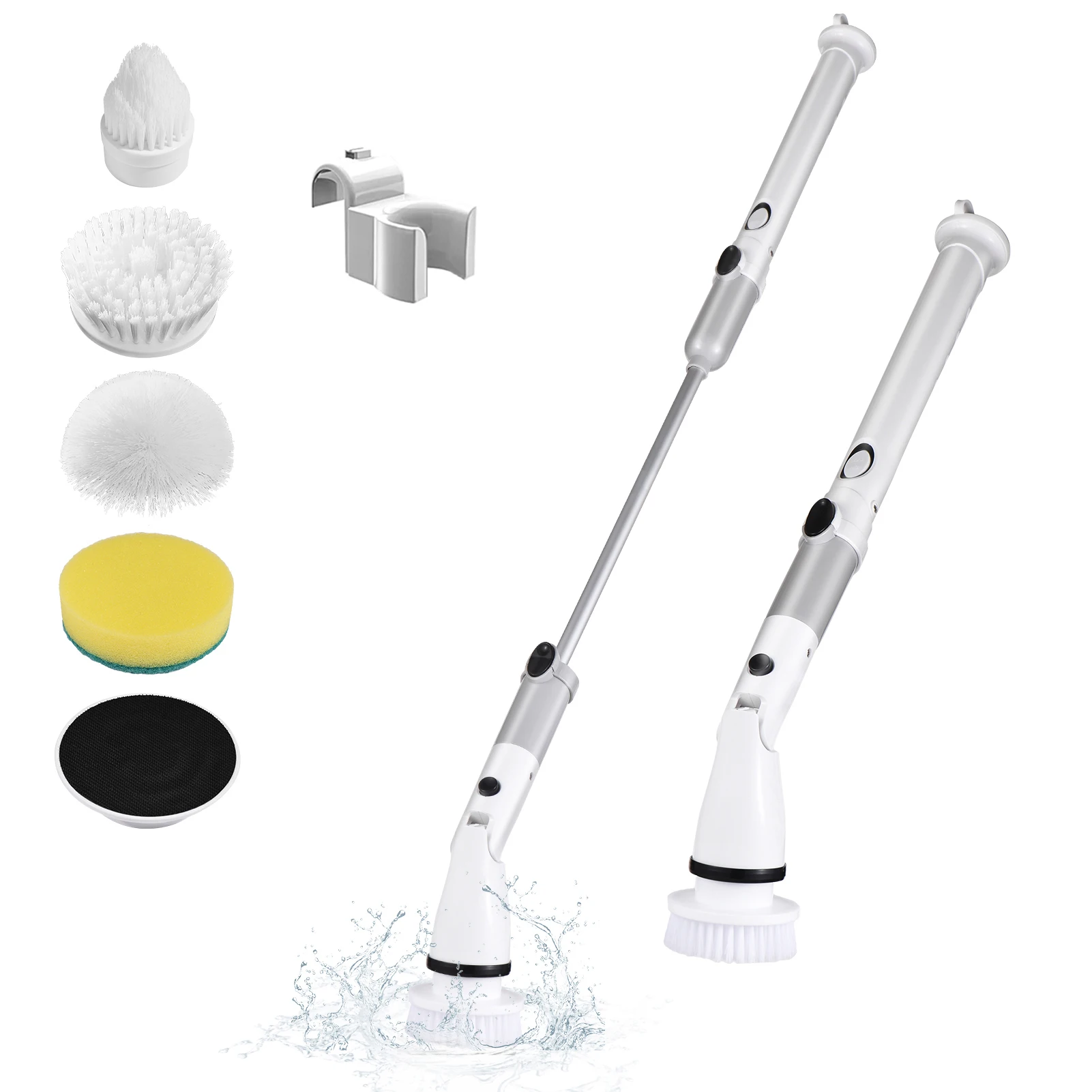Electric Spin Scrubber Cordless Handheld Cleaning Brush with Adjustable Extension Handle 4 Brush Heads 2000mAH Battery
Electric Spin Scrubber Cordless Handheld Cleaning Brush with Adjustable Extension Handle 4 Brush Heads 2000mAH Battery