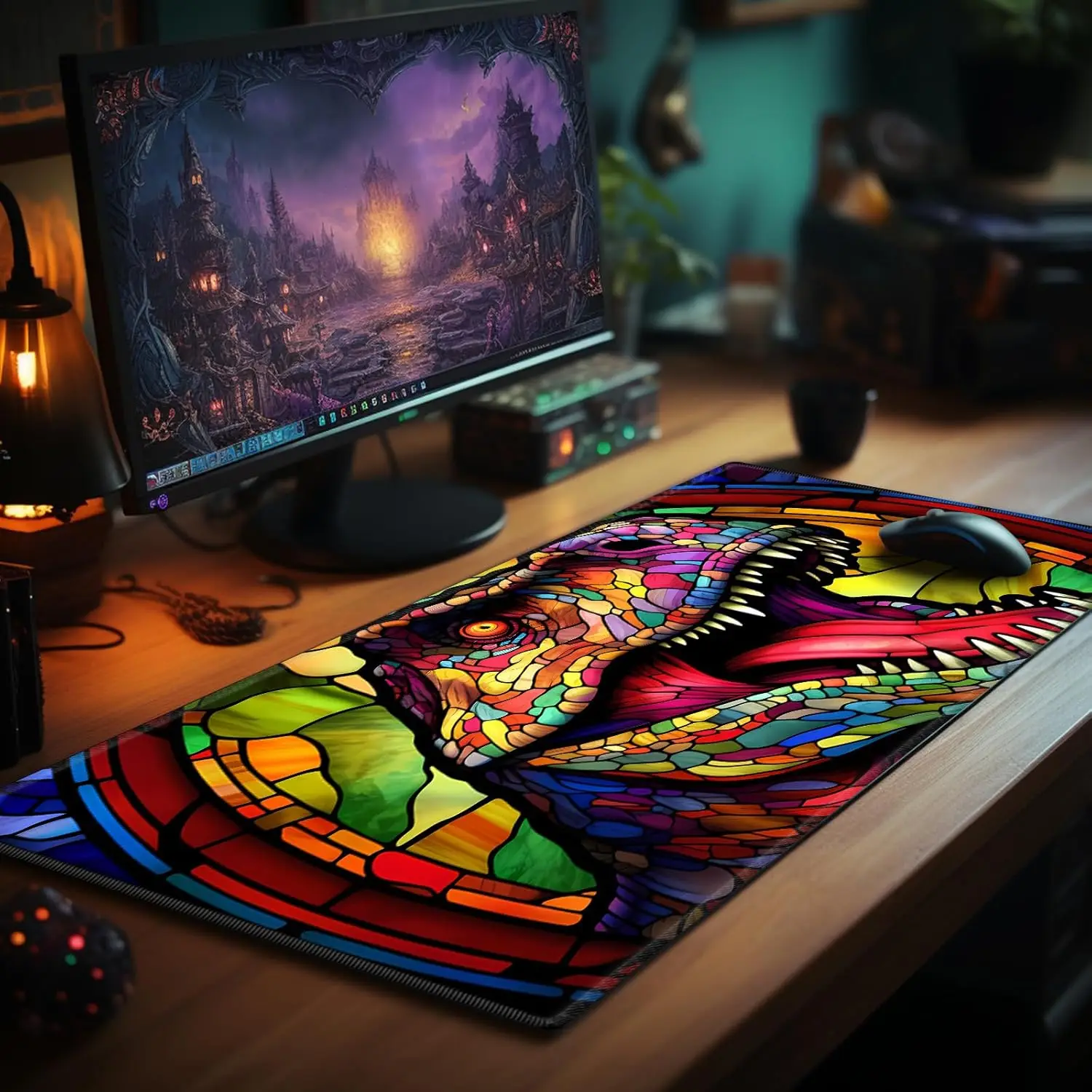 Playmat 24 "x 14" Gaming Pad Desktop Magic MTG/TCG Trading Card Gaming Pad Commander Table Pad Card Colored Glass Retro
Playmat 24 "x 14" Gaming Pad Desktop Magic MTG/TCG Trading Card Gaming Pad Commander Table Pad Card Colored Glass Retro
