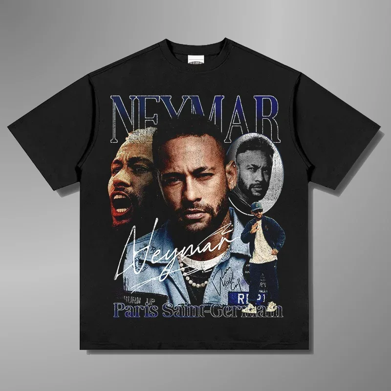 Футболка NEYMAR Star NBA с принтом и портретным принтом, винтажная футболка 90-х годов, повседневная хлопковая футболка унисекс с короткими рукавами
Футболка NEYMAR Star NBA с принтом и портретным принтом, винтажная футболка 90-х годов, повседневная хлопковая футболка унисекс с короткими рукавами