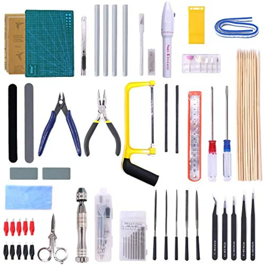 Swpeet 87Pcs Kit Compatible for am Modeler Basic Tools and Compatible for am Model Tools Kit Perfect for Model Kit Building Beg
Swpeet 87Pcs Kit Compatible for am Modeler Basic Tools and Compatible for am Model Tools Kit Perfect for Model Kit Building Beg