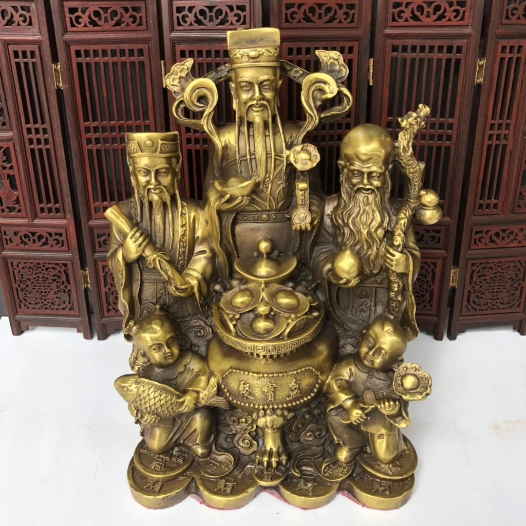 Pure copper, fortune, fortune, and longevity, three stars, Chinese style fortune, fortune, fortune, and longevity, birthday wis
Pure copper, fortune, fortune, and longevity, three stars, Chinese style fortune, fortune, fortune, and longevity, birthday wis