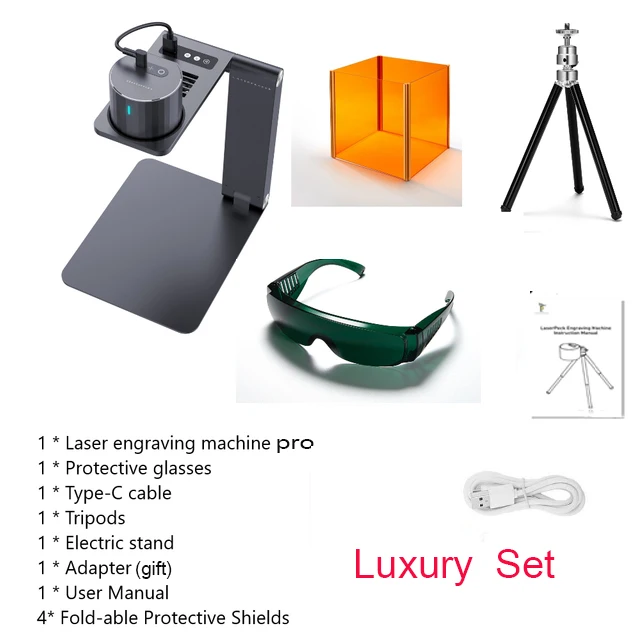 LaserPecker Pro Laser Engraver Desktop Laser Engraving Machine Portable Laser Etcher Cutter Printer Electric Bracket DIY Art Set
LaserPecker Pro Laser Engraver Desktop Laser Engraving Machine Portable Laser Etcher Cutter Printer Electric Bracket DIY Art Set