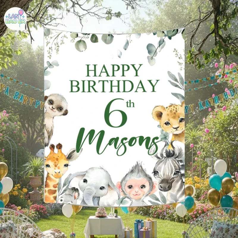 Wild Animal Birthday Decorations Kids Happy Birthday Boy Banner Party Custom Background Personalized 1st Boys Birthday Backdrop
Wild Animal Birthday Decorations Kids Happy Birthday Boy Banner Party Custom Background Personalized 1st Boys Birthday Backdrop