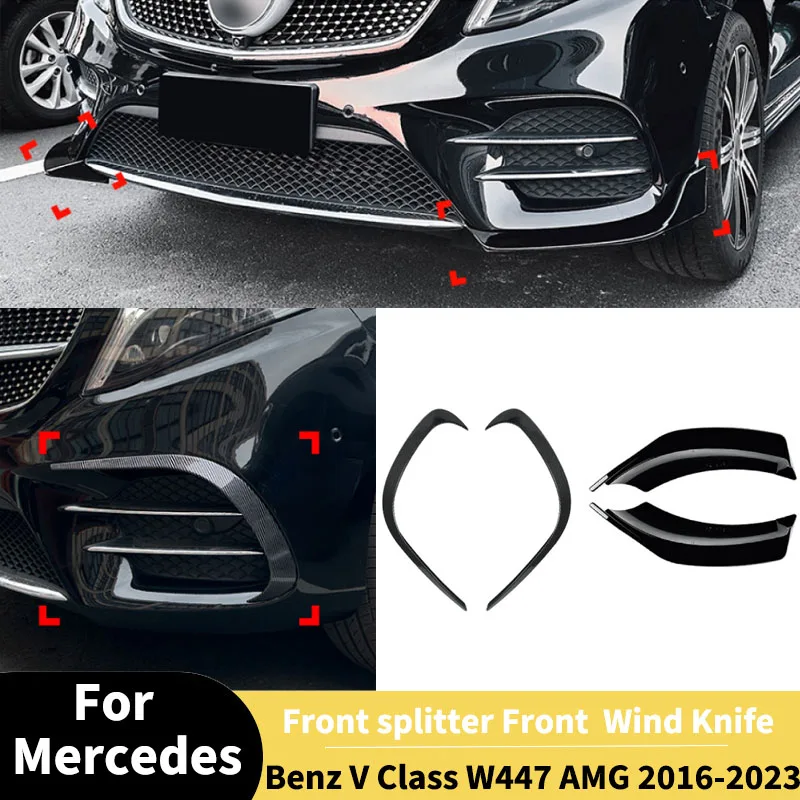 For Mercedes Benz V Class W447 AMG 2016-2023 Car Front bumper splitter Front Wind Knife body kit blade Accessories Tuning
For Mercedes Benz V Class W447 AMG 2016-2023 Car Front bumper splitter Front Wind Knife body kit blade Accessories Tuning