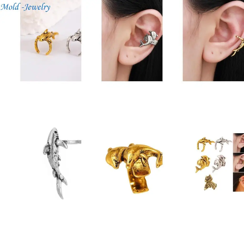 69HB Shark Ear Cuff Accessory Personality Shark Ear Cuff Alloy Ear Adornment Perfect for Casual and Event Outfits
69HB Shark Ear Cuff Accessory Personality Shark Ear Cuff Alloy Ear Adornment Perfect for Casual and Event Outfits