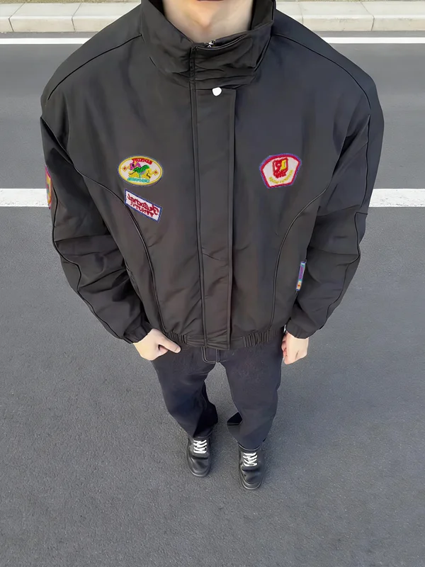 Men's Embroidered Thiened Cotton Jaet Loose Fit Warmth Street Sle Baseball Coat Trendy Down-like Jaet Youth Faion
Men's Embroidered Thiened Cotton Jaet Loose Fit Warmth Street Sle Baseball Coat Trendy Down-like Jaet Youth Faion