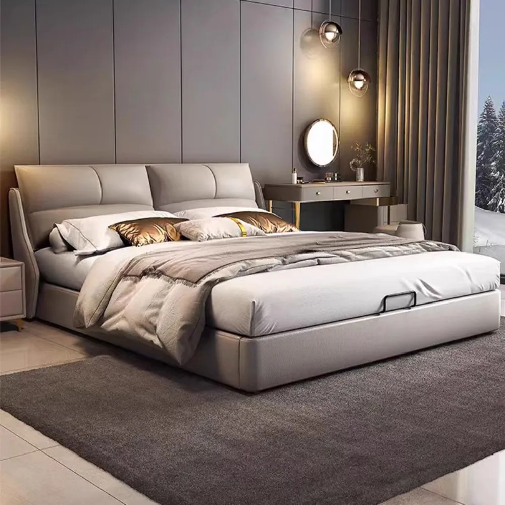 Modern Luxury Unique Bed Double Aesthetic Nightstand 180x200 Sleeping Bed Queen Headboard Camas De Dormitorio Home Furniture
Modern Luxury Unique Bed Double Aesthetic Nightstand 180x200 Sleeping Bed Queen Headboard Camas De Dormitorio Home Furniture