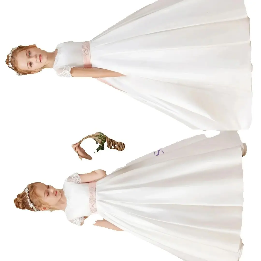 Элегантные белые атласные платья для первого причастия по индивидуальному заказу, свадебное платье трапециевидной формы с цветочным узором для девочек, розовый пояс с бантом, детская пояс принцессы
Элегантные белые атласные платья для первого причастия по индивидуальному заказу, свадебное платье трапециевидной формы с цветочным узором для девочек, розовый пояс с бантом, детская пояс принцессы