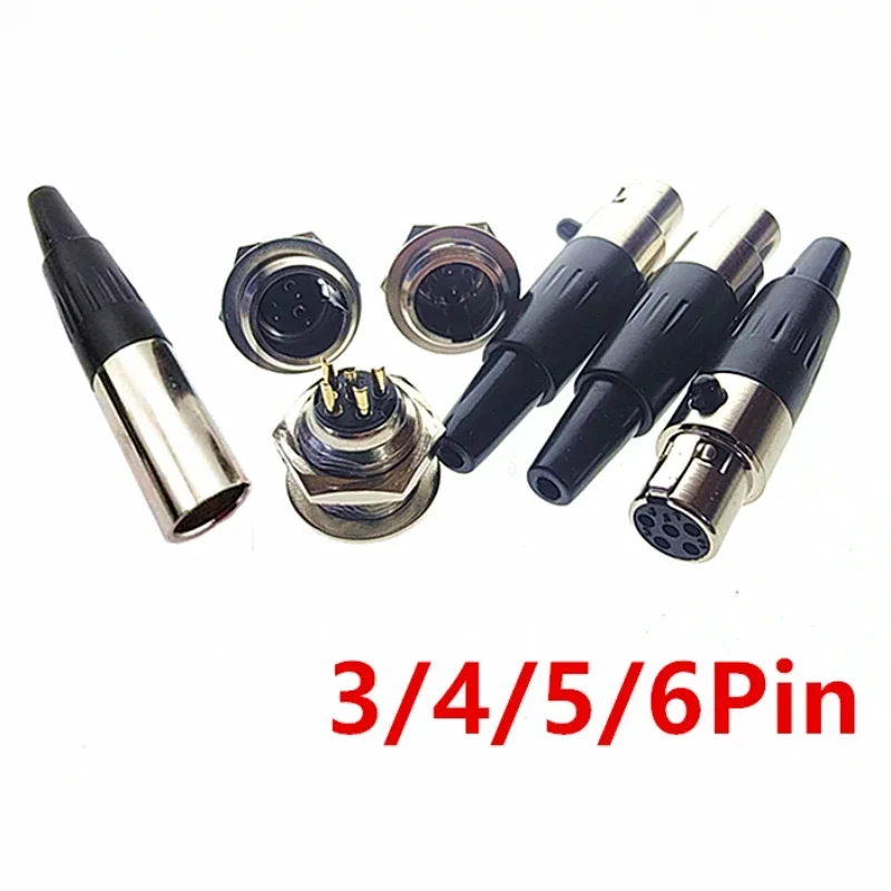 Mini XLR Audio Connector Cable Soldering Kit - 3pin 4pin 5pin 6pin Female Plug Male Socket Mic Adapter for Microphone Audio Equi
Mini XLR Audio Connector Cable Soldering Kit - 3pin 4pin 5pin 6pin Female Plug Male Socket Mic Adapter for Microphone Audio Equi