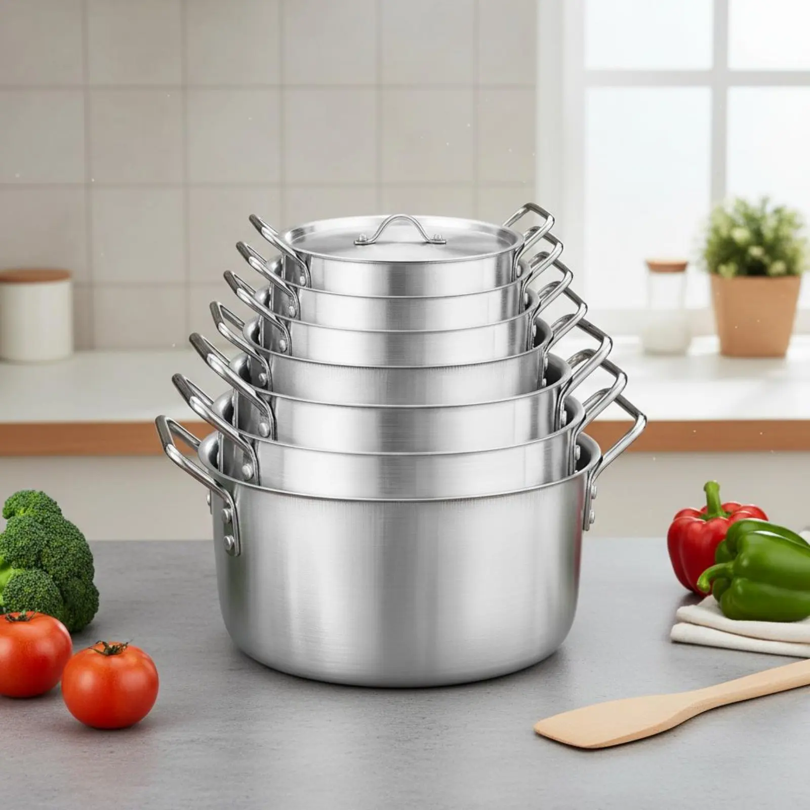 7 Pieces 7 Piece Soup Pot Set Sturdy Duty Aluminum Pot Set Kitchenware for Kitchen
7 Pieces 7 Piece Soup Pot Set Sturdy Duty Aluminum Pot Set Kitchenware for Kitchen