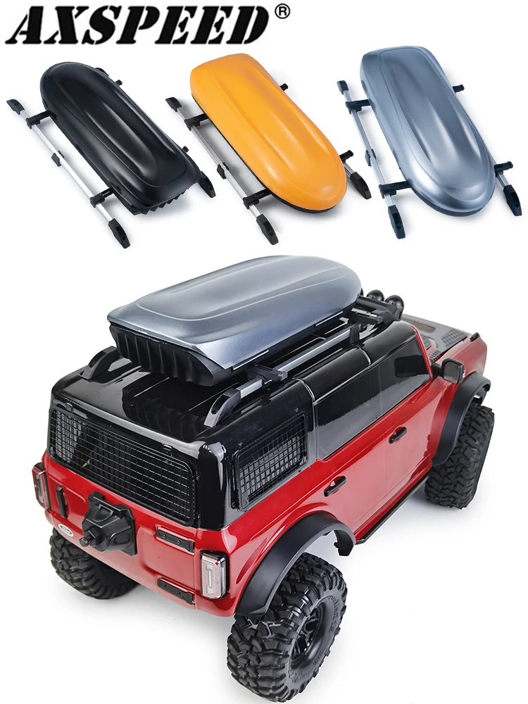 AXSPEED RC Car Roof Luggage Box with Roof Rack Holder Bar Rail Bar for TRX4 1/10 RC Crawler Car Modification Parts
AXSPEED RC Car Roof Luggage Box with Roof Rack Holder Bar Rail Bar for TRX4 1/10 RC Crawler Car Modification Parts