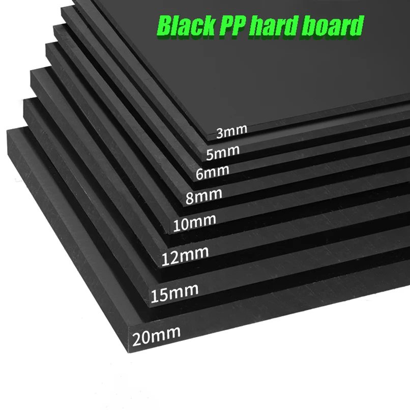 3mm-20mm Thick Black Polypropylene Square Board, PP Plastic board, Engineering Plastic Board
3mm-20mm Thick Black Polypropylene Square Board, PP Plastic board, Engineering Plastic Board