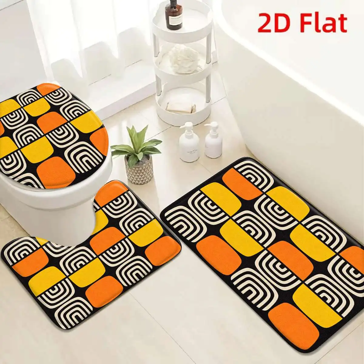 Modern Geometric Design Non Slip Bath Mat Set Waterproof Absorbent Shower Rug Bathroom Mat for Home Decor Family Bathroom Floor
Modern Geometric Design Non Slip Bath Mat Set Waterproof Absorbent Shower Rug Bathroom Mat for Home Decor Family Bathroom Floor