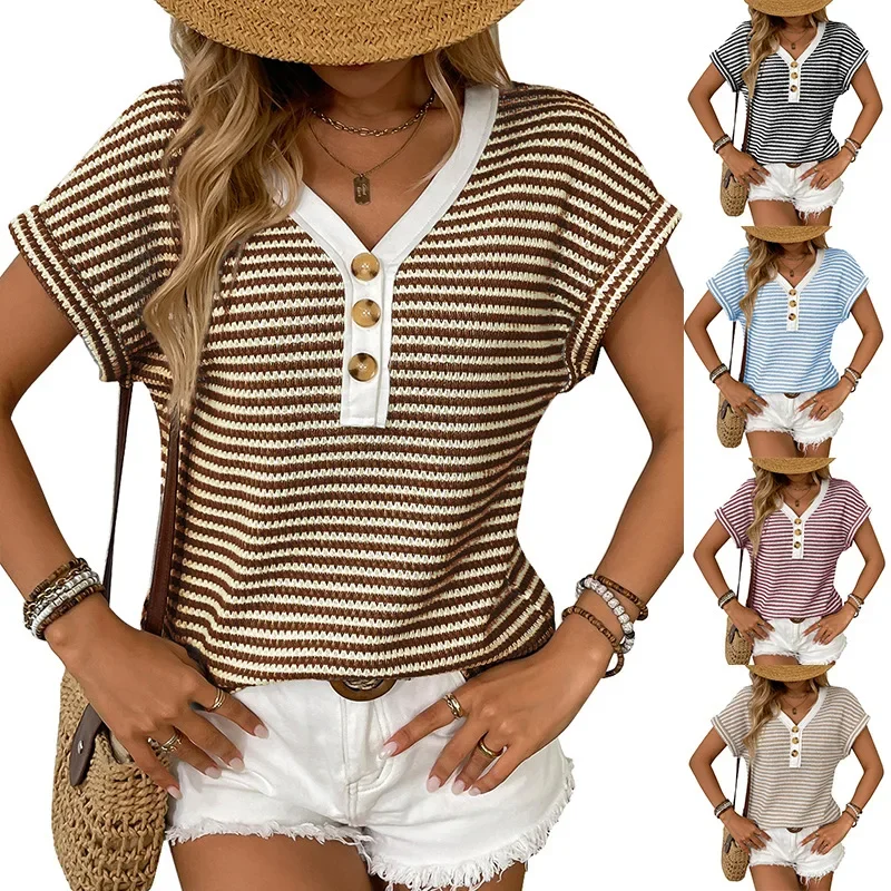 Casual Loose Striped Blouses For Women Fashion 2025 Summer Vintage Women's Oversized Shirts And Blouses Elegant Youth Female Top
Casual Loose Striped Blouses For Women Fashion 2025 Summer Vintage Women's Oversized Shirts And Blouses Elegant Youth Female Top