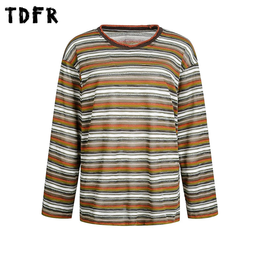 Мужская трикотажная футболка с контрастными полосками, длинным рукавом, весенняя, в стиле ретро, повседневная, свободного кроя, с круглым вырезом, мужская футболка
Мужская трикотажная футболка с контрастными полосками, длинным рукавом, весенняя, в стиле ретро, повседневная, свободного кроя, с круглым вырезом, мужская футболка