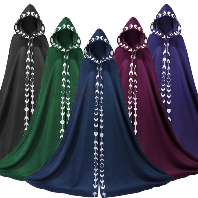 Medieval Halloween Cosplay Cloak Vintage Gothic Men Hooded Cape Coat Women Moon Printed Long Trench Costume Wizard Cloaks 2026
Medieval Halloween Cosplay Cloak Vintage Gothic Men Hooded Cape Coat Women Moon Printed Long Trench Costume Wizard Cloaks 2026