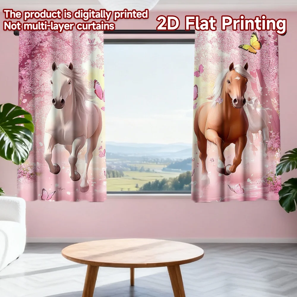 2D flat printing 2pcs Window Curtains Spring Horses and Butterflies(2) Digital Printed Polyester Drapes Seasonal Party & Holiday
2D flat printing 2pcs Window Curtains Spring Horses and Butterflies(2) Digital Printed Polyester Drapes Seasonal Party & Holiday