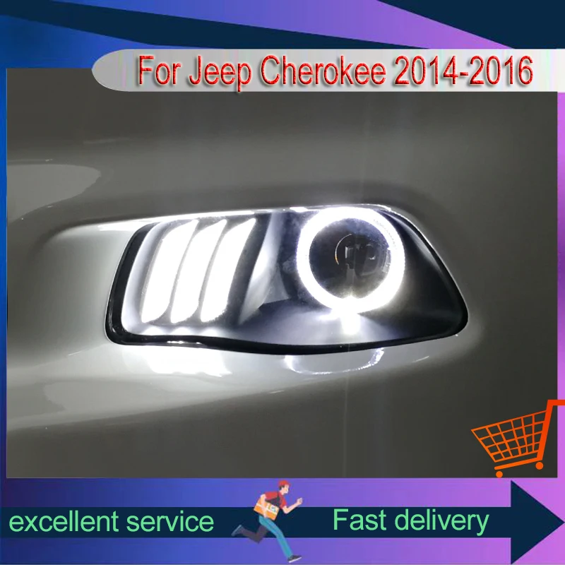 Автомобильные аксессуары для Jeep Cherokee, обновленный передний фонарь 2014-2016, фара DRL, светодиодные линзы проектора, фары, автоматические автомобили
Автомобильные аксессуары для Jeep Cherokee, обновленный передний фонарь 2014-2016, фара DRL, светодиодные линзы проектора, фары, автоматические автомобили